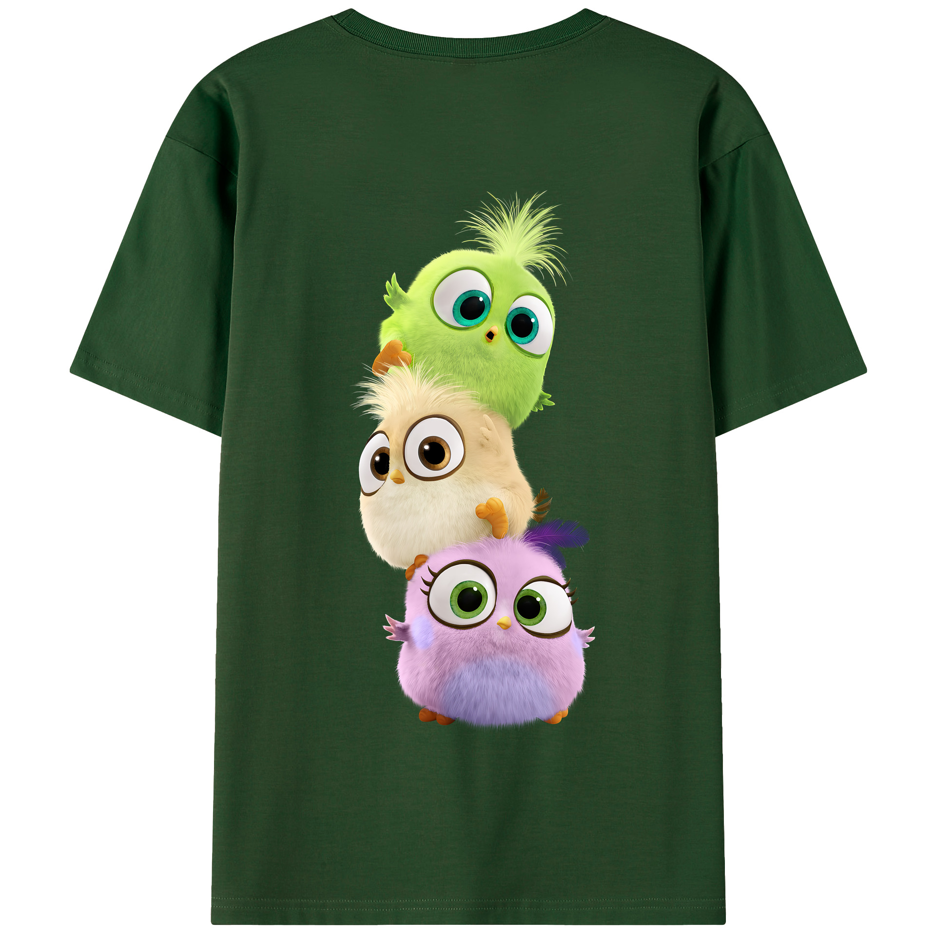 （画像用） Angry Birds アングリーバード 綿100％半袖Tシャツ（背面プリント）